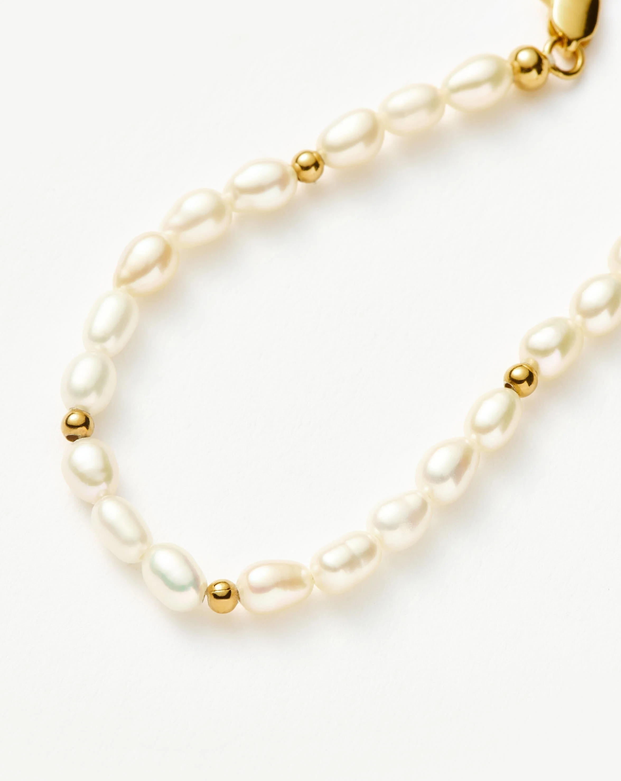 Seed Pearl Beaded Bracelet | 18k Gold Plated/Pearl - Image 4